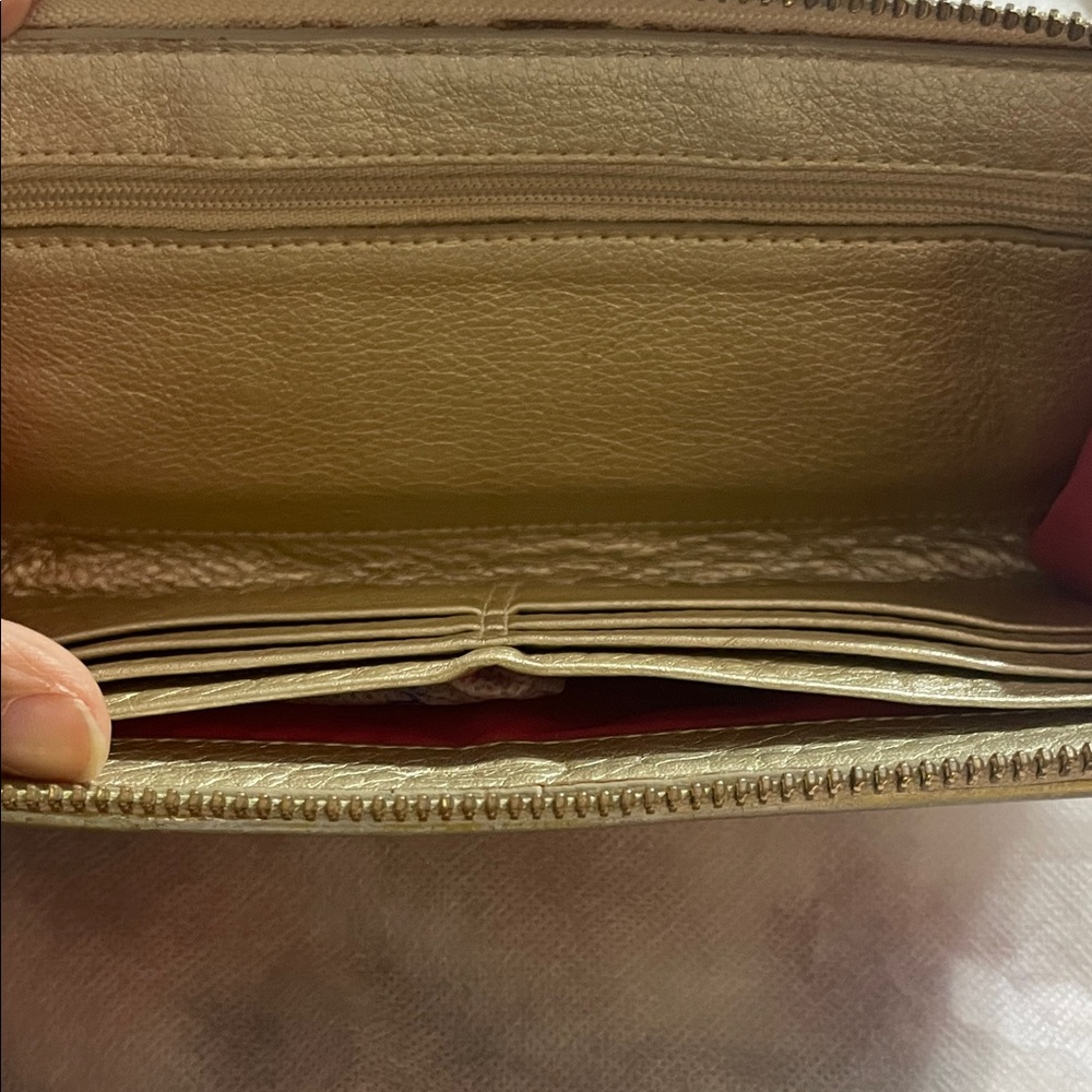 Coach Poppy Colorful Patterned Wallet/Wristlet with Gold Accents - Picture 2 of 13
